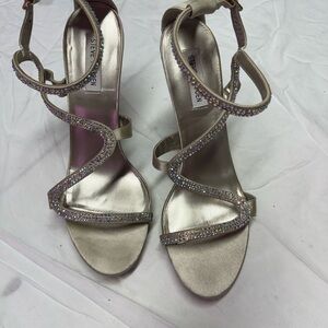 Steve Madden Gold Rhinestone Strappy Heels